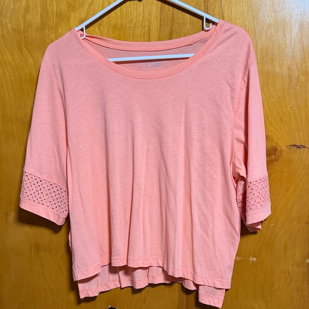Eddie Bauer Gate Check Eyelet T shirt